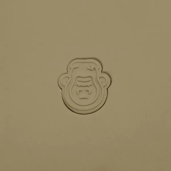 Gorilla fondantstempel embossed