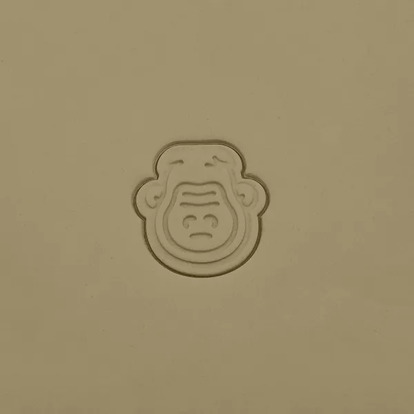 Gorilla koekjesstempel debossed