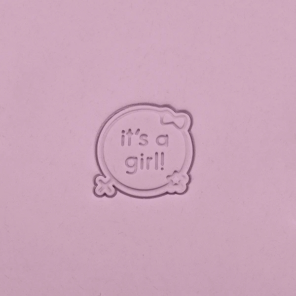 It's a girl koekstempel