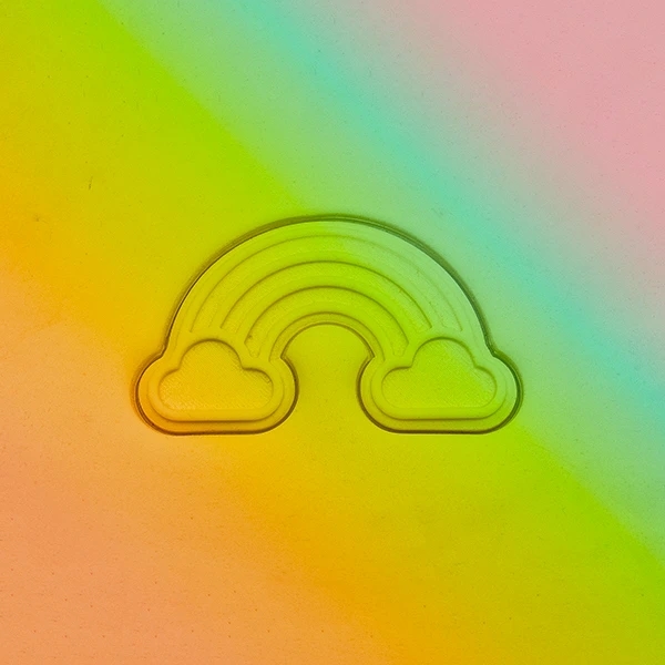 Regenboog fondantstempel